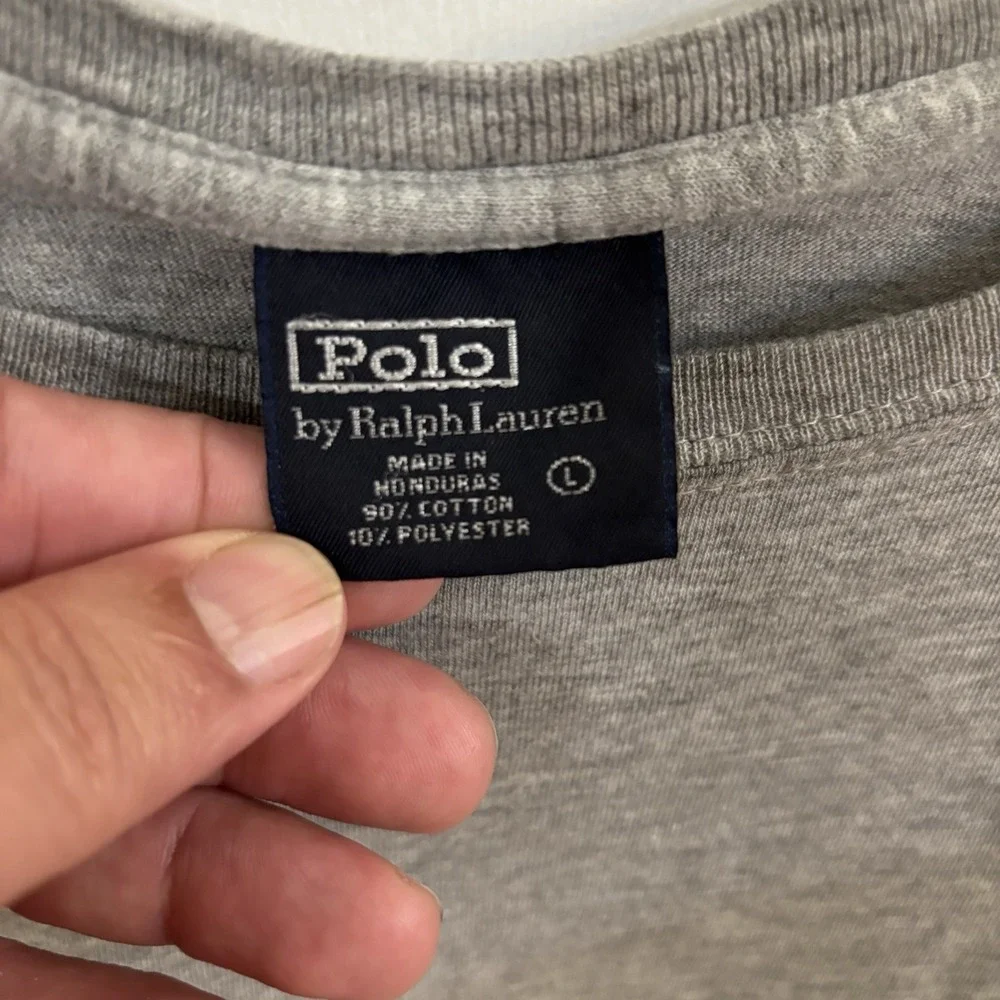 Vintage Long Sleeve Polo By Ralph Lauren Tshirt Embroidered Blue Pony Size Large